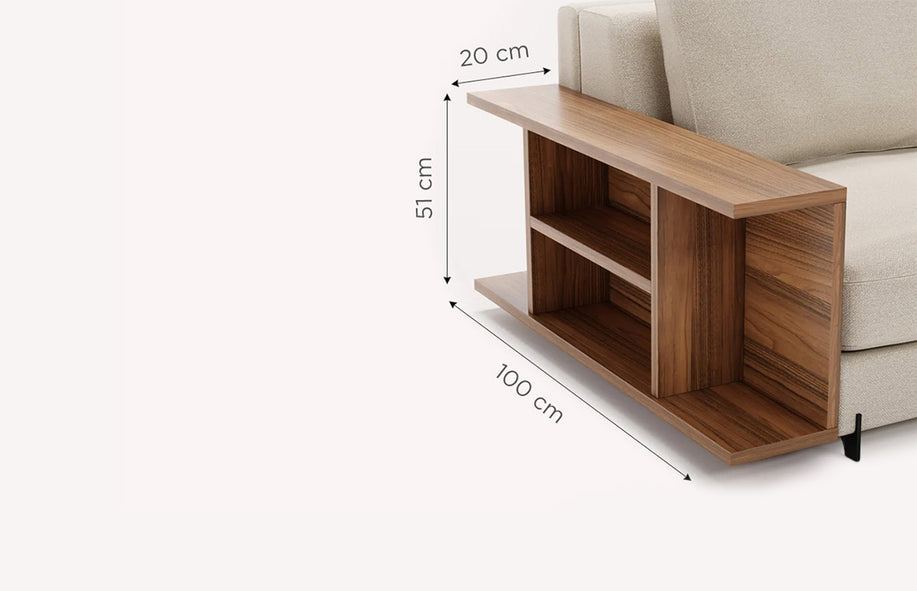 NELLY Walnut Wood Library Module-1