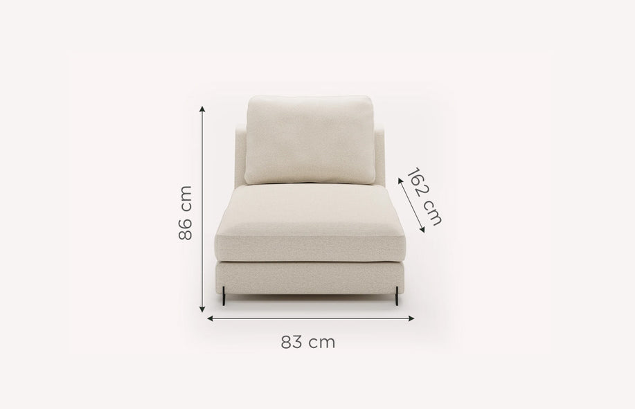 NELLY Chaise Longue Module +500 fabrics & leathers-1