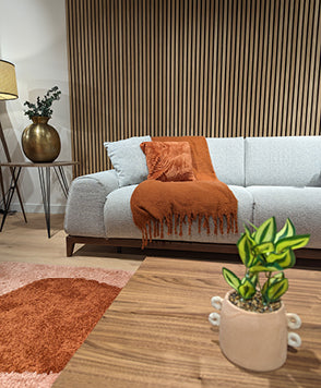 Canapé contemporain Darren gris en magasin