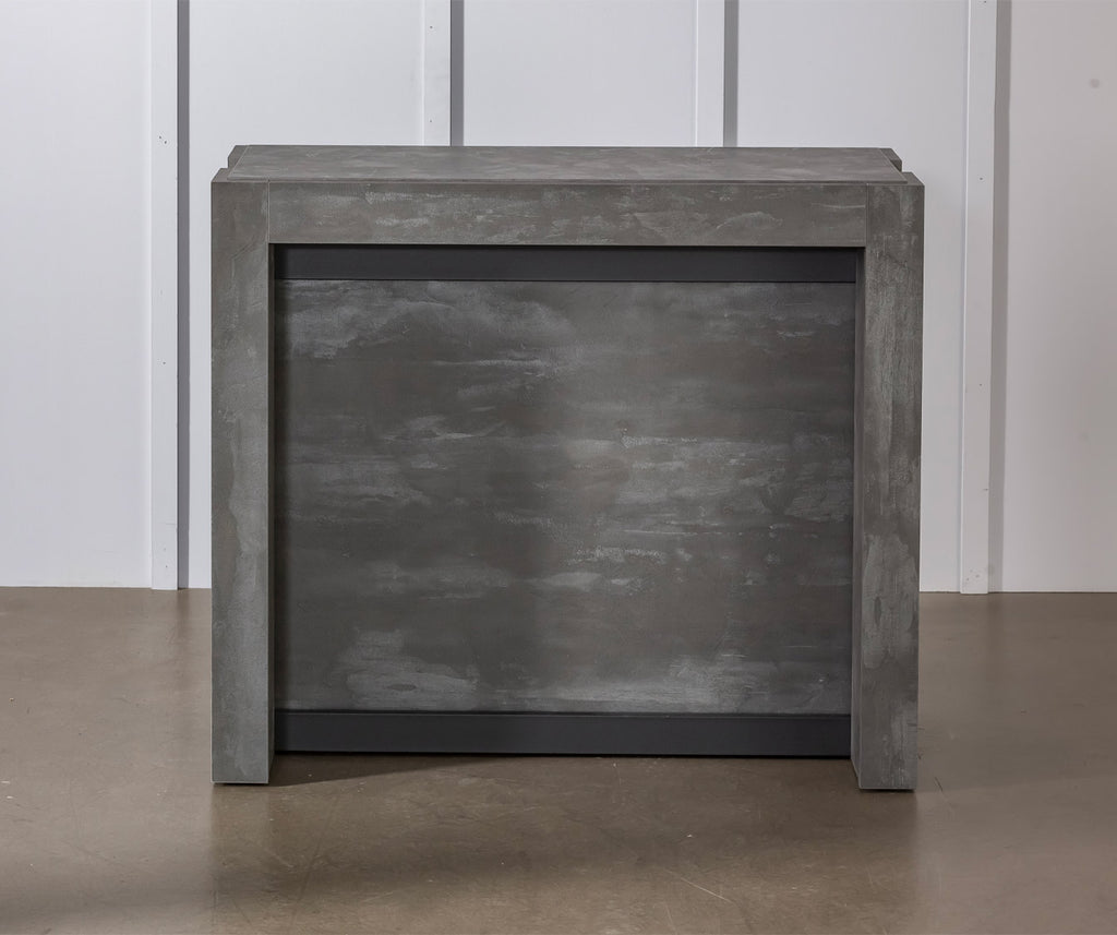Console compacte et moderne en matériau mélaminé effet pierre, design épuré, idéale pour optimiser l'espace, modèle COMPACT Mélaminé Pietra.
