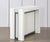 Table extensible compacte de couleur blanche finition bianco spatolato, modèle COMPACT Mélaminé Bianco spatolato, idéale pour optimiser l'espace intérieur.