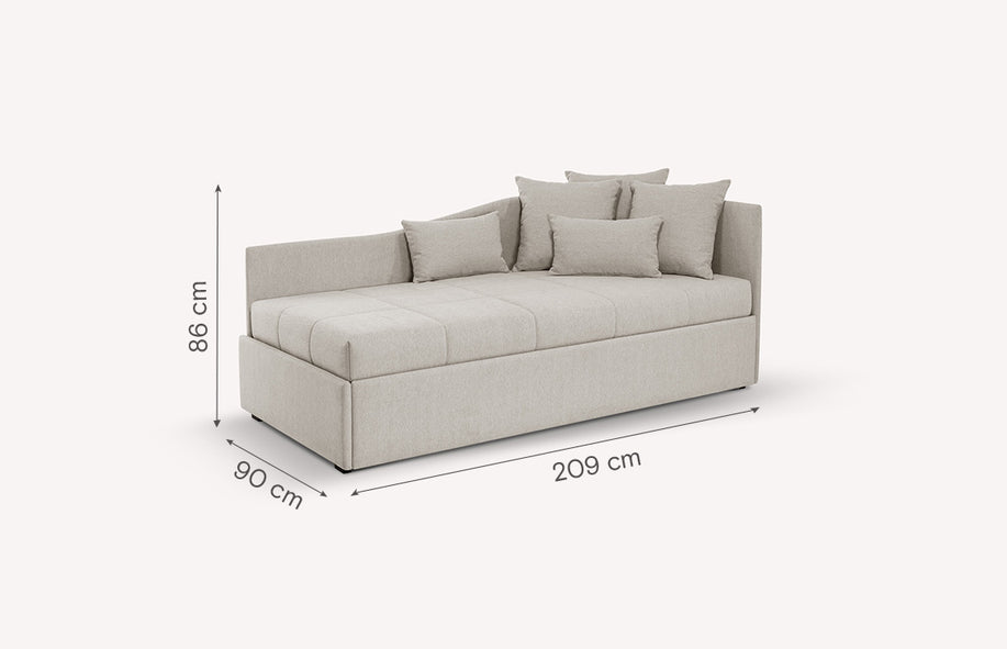 MARIO Trundle bed Gemma Oatmeal-1