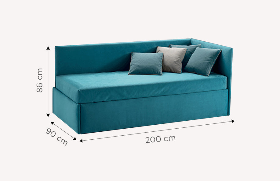 ANGOLO 150 trundle bed, fabrics of your choice-1