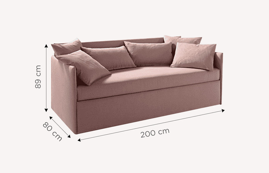 DIVANO trundle bed 150 with choice of fabrics-1