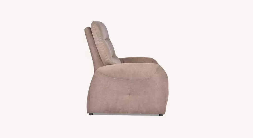 Fauteuil releveur Ontario beige, vue de profil, design moderne et confortable