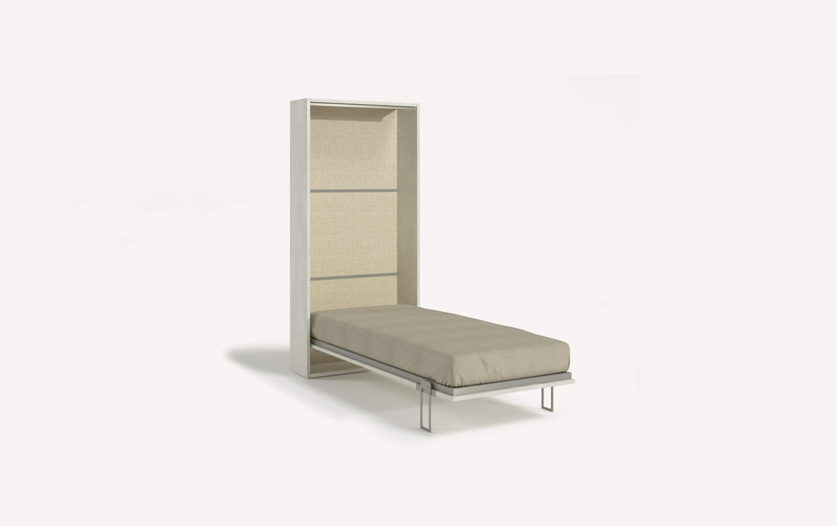 LUCY BUREAU Enfant Mélaminé Blanc avec lit escamotable intégré, design compact et fonctionnel idéal pour optimiser l’espace dans une chambre d’enfant.