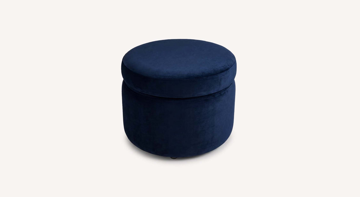 ALLY Matt Velvet Ocean Pouf