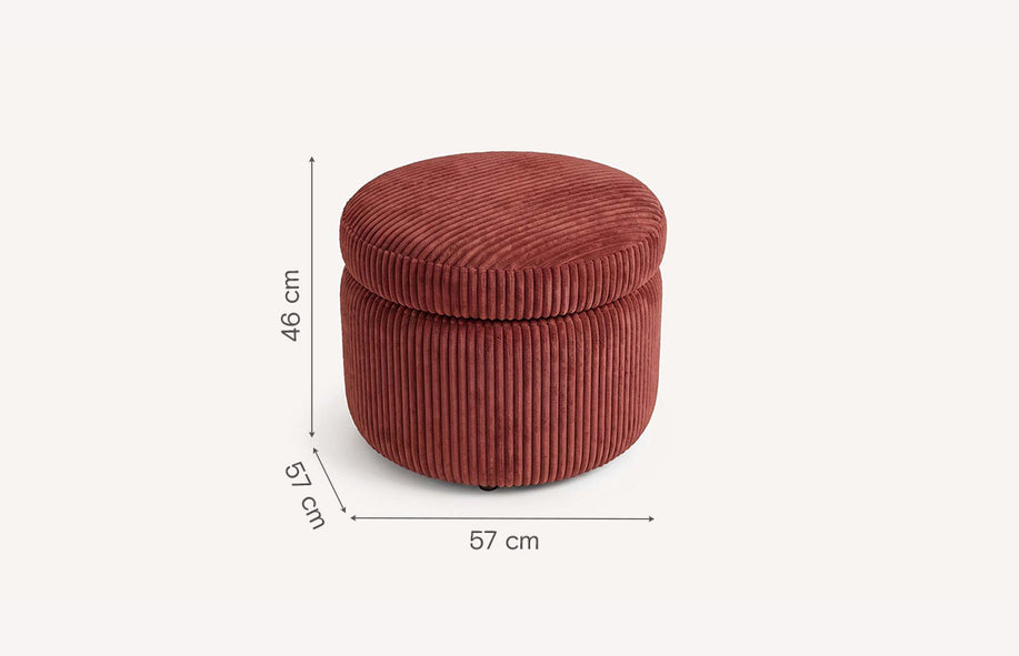 Pouf ALLY Lincoln Terra rossa-1