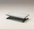 Table basse relevable moderne avec plateau blanc texturé, base métallique noire, design fonctionnel pour optimiser l'espace, modèle SYDNEY Mélaminé Bianco spatolato.