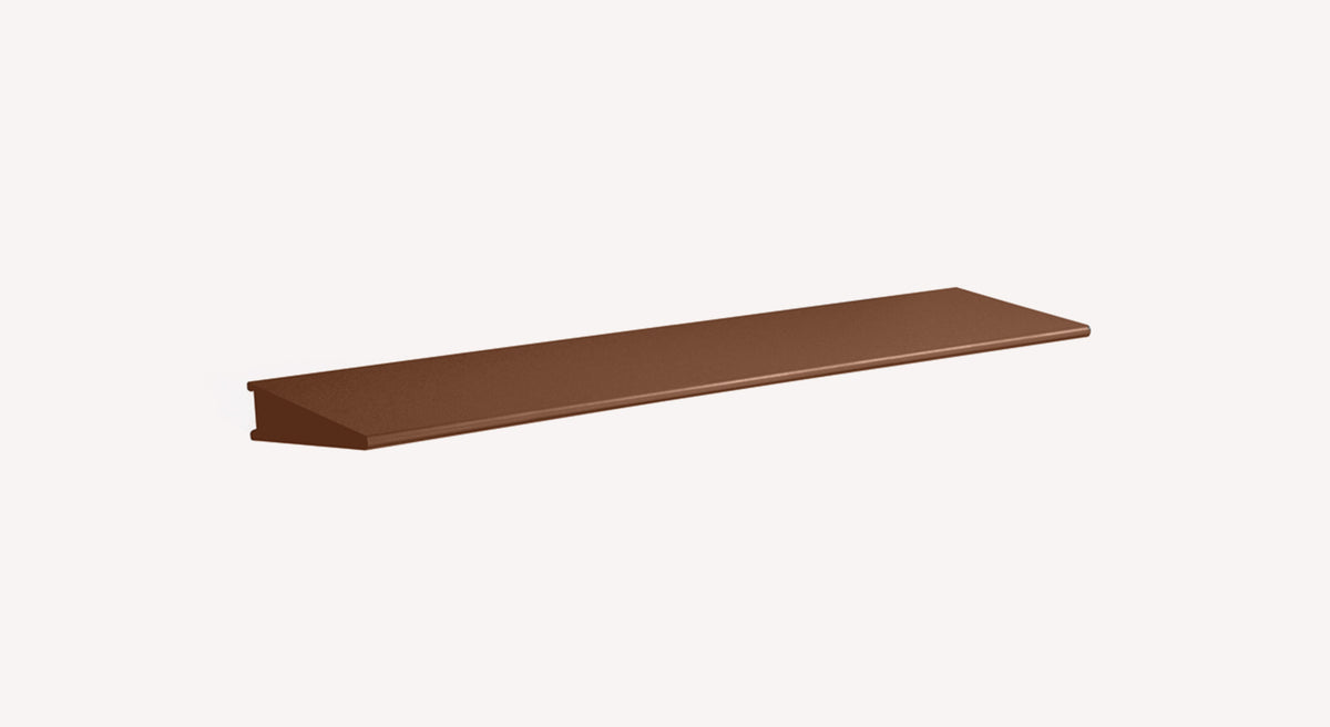 Étagère murale en aluminium finition bronze, design épuré et moderne, parfaite pour optimiser l’espace avec l’Étagère TINY Aluminium Bronze.