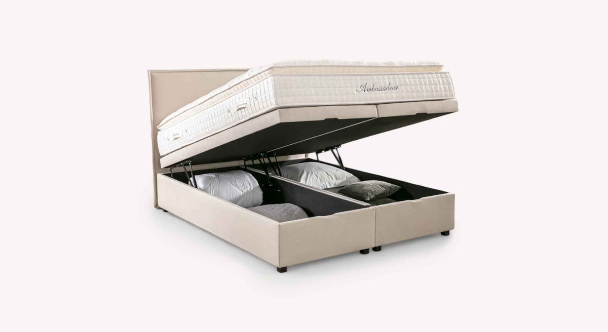 OUESSANT Luca Beige Storage Bed
