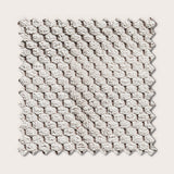 Motif de tissu à rayures diagonales noires et blanches, style Moby 20, couleur avoine