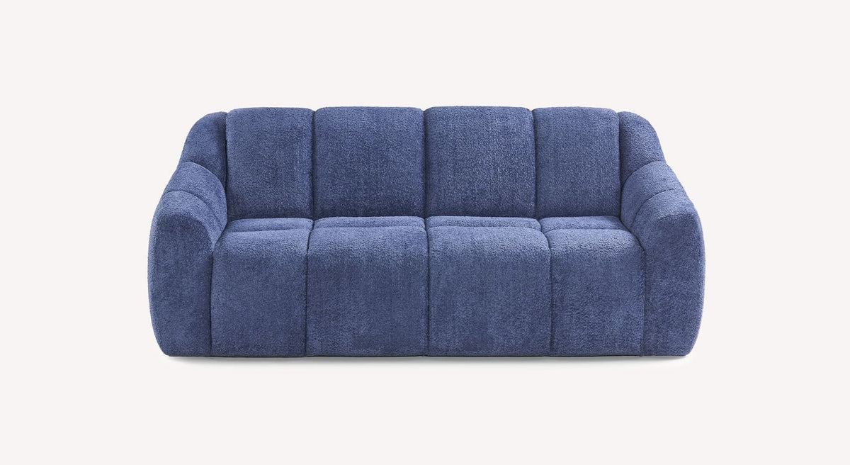 Canapé convertible Mama en tissu Sogno 702 océan, design moderne et confortable