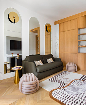 Le canapé LUZ dans un appartement Parisien contemporain