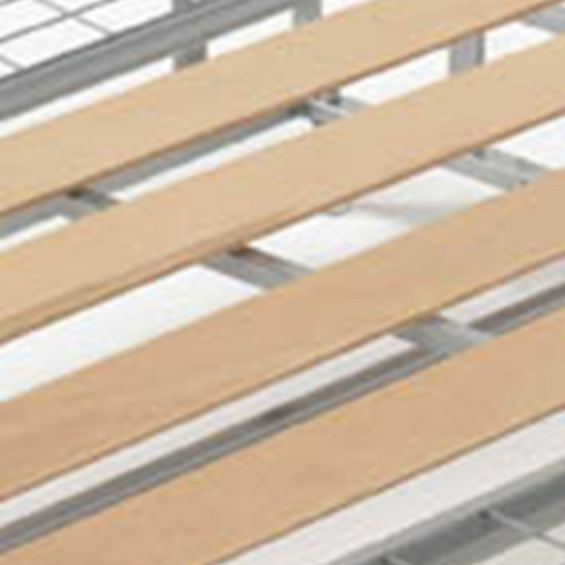 Zoom sur un sommier de canapé convertible mix grilles et lattes